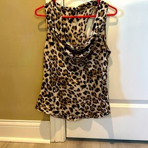 Guess size medium women’s racer back tank top leopard print